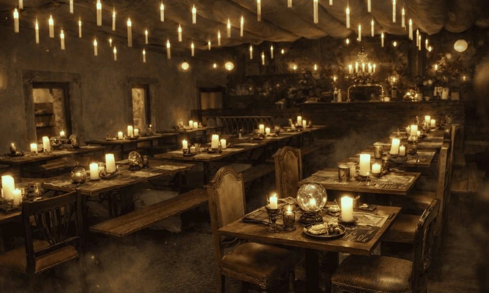 Escape Dinner no Norte — Sala à luz das velas